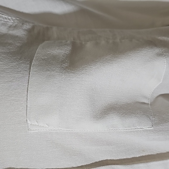 Madewell white women's button-down shirt tie bottom. cotton. Size XXL - Picture 3 of 11